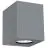 Nordlux Canto Kubi 2 Wandlamp Aluminium Grijs Up & Down - 10.6W 500lm - 830 Warm Wit | IP44