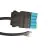 Noxion GST - Compatibel Voedingskabel Zwart - Mannelijk + Open uiteinden - 2m - 5 pole 0.75mm2